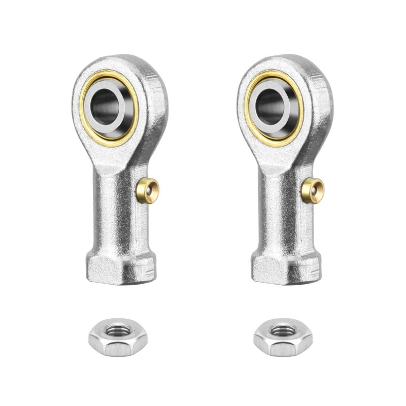 HiPicco PHSB6 Rod End Bearing 3/8 Inch Bore and 3/8-24 Right Hand Thread, Self-Lubricating Female Heim Joint Rod Ends,Includes Jam Nuts 2pcs - Image 1